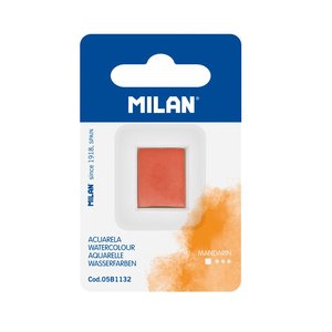 Milan Watercolour Paint Half Pan Refill, Mandarin