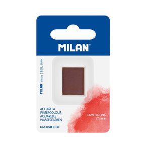 Milan Watercolour Paint Half Pan Refill, Camelia Pink