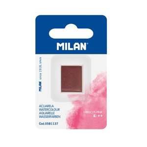Milan Watercolour Paint Half Pan Refill, Hibiscus Pink