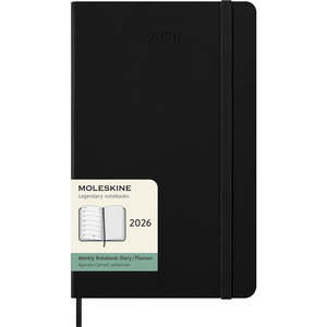 Moleskine: 2026 Moleskine 130mm x 210mm Hard Cover Diary plus Notes, Week To View, Black