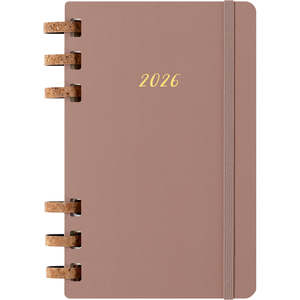 2026 Moleskine 12 Month Spiral Bound Planner, Hard Cover, 130mm x 210mm, Crush Almond