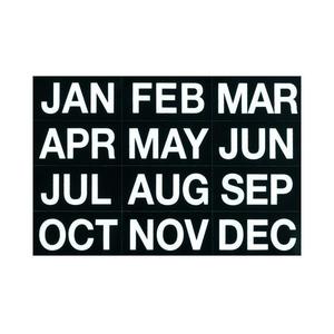 Quartet: Quartet Magnetic Months - 25mm x 52mm - Black