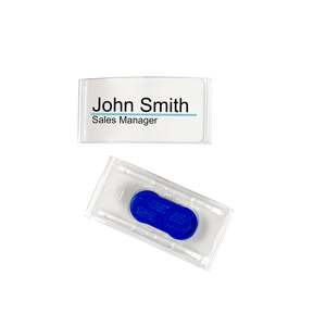 Rexel: Rexel Magnetic Name Badge with Pin, 2's pack