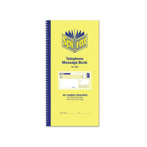 Spirax Telephone Message Book, 160 Duplicate Sets (550)