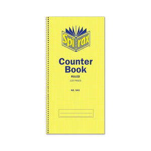 Spirax: Spirax Counter Book, Feint Ruled, 297mm x 127mm, 120 Pages (543)