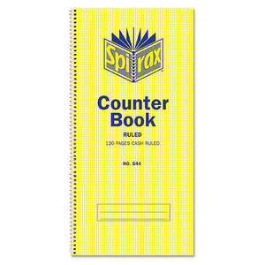 Spirax: Spirax Counter Book, Cash Ruled, 297mm x 127mm, 120 Pages (544)