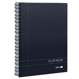 Spirax A5 Platinum Premium Black Polypropylene Cover Notebook, 200 Page (401)