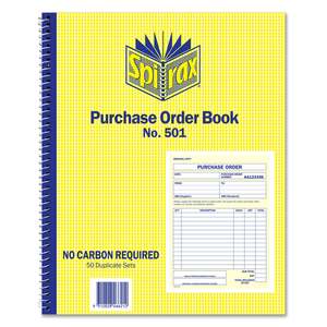 Spirax Purchase Order Book, Duplicate, 250mm x 200mm (501)