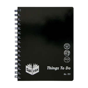 Spirax: Spirax A5 Things To Do Notebook, 96 Pages (701)