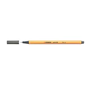 Stabilo Point 88 Fineliner Dark Grey, Pack of 10