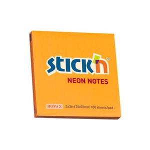 Hopax Sticky Notes Neon Orange 76 x 76mm