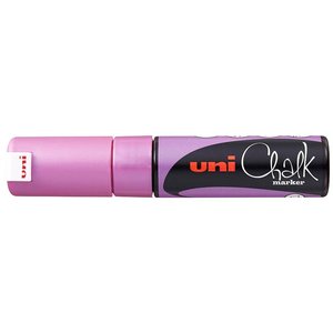 Uni: Uni Chalk Marker 8.0mm Chisel Tip Metallic Pink PWE-8K
