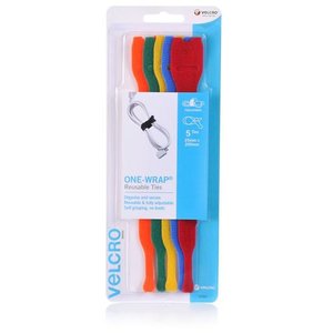 VELCRO Brand 25mm x 200mm ONE-WRAP Reusable Hook & Loop 5 Pack Cable Ties. Self &hellip;