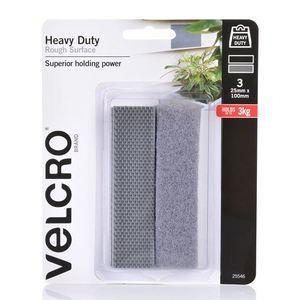 Velcro 25mm x 100mm Heavy Duty Pre-cut 6 Pack, 3x Hook, 3x Loop, Surface Tape