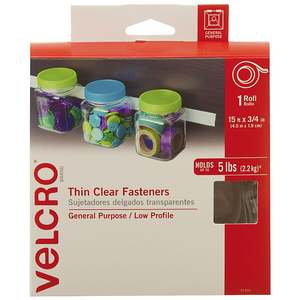 Velcro: Velcro 19mm x 4.5 Metres Clear Fastener Tape