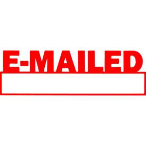 Xstamper CX-BN 1650 EMAILED, Space For Date Self Inking Rubber Stamp, Red