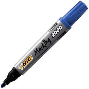 Bic Marking 2000 Permanent Marker Chisel Tip Blue x 12's pack (2000 06)