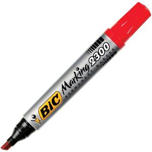 Bic Marking 2300 Permanent Marker Chisel Tip Red x 12's pack (2300 03)