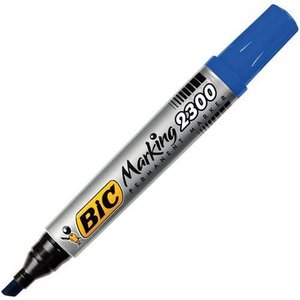Bic Marking 2300 Permanent Marker Chisel Tip Blue x 12's pack (2300 06)
