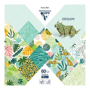Clairefontaine Origami Paper Exotic Freshness, 15x15cm, 60 Sheets