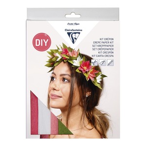 Clairefontaine: Clairefontaine Crepe Paper Kit Flower Wreath