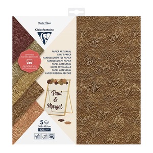 Clairefontaine Cutting Paper Craft 170g 30.5x30.5cm, Pack of 5