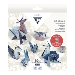 Clairefontaine Origami Kit Animals, 60 Sheets