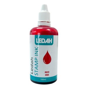 Ledah Stamp Ink 100ml, Red