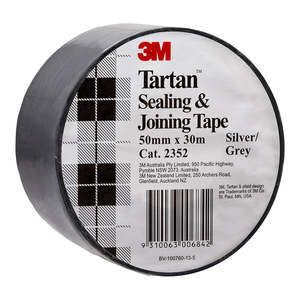 3M Tartan Seal and Join Tape, 50mm x 30mt, Silver (2352)