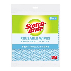 Scotch Brite: Scotch-Brite Reusable Wipes, Pack of 5
