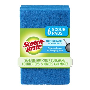 Scotch Brite: Scotch-Brite Non-Scratch Scouring Pad, Pack of 6