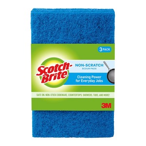 Scotch-Brite Non-Scratch Scouring Pad, Pack of 3