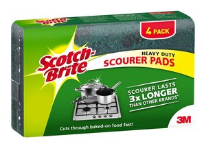 Scotch-Brite Heavy Duty Scouring Pad 4's Pack