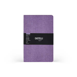 Castelli: Castelli Harris Ruled Notebook, Royal Purple, 130mm x 210mm
