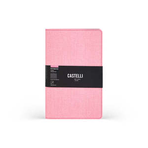 Castelli Harris Ruled Notebook, Flamingo, 130mm x 210mm