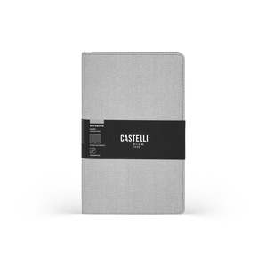 Castelli Harris Ruled Notebook, Cloudy Grey, 130mm x 210mm