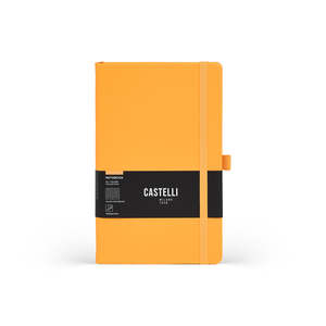 Castelli All Colour Ruled Notebook, Yellow, 130mm x 210mm