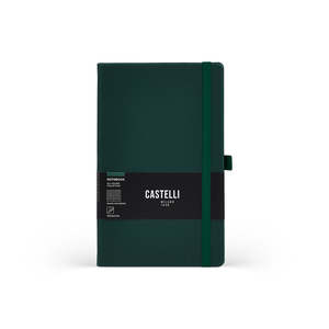 Castelli All Colour Ruled Notebook, Green, 130mm x 210mm