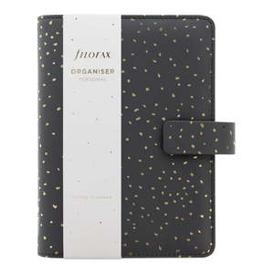 Filofax: Filofax Confetti Personal Organiser, Charcoal, 190mm x 151mm x 43mm