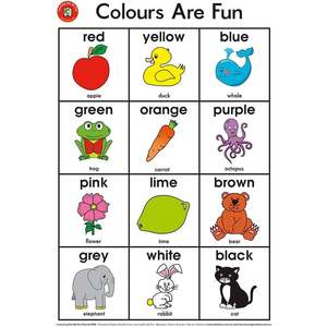 Learning Can Be Fun: LCBF Wall Chart Colours Are Fun Poster