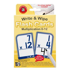 LCBF Write & Wipe Flashcards Multiplication With Marker