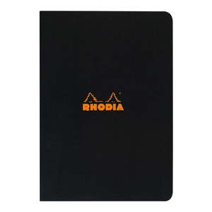 Rhodia Classic Notebook Stapled A4 Lined Black