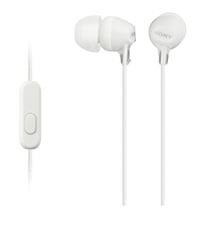 Sony: Sony MDREX15APW In Ear Headphone w/Smart Phone Control White