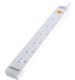 Sansai 6 Way Power Board with Master Switch, Space Saving Plug