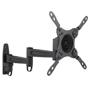 Brateck: BRATECK 13"-42" Anti-Theft Full- Motion Monitor/TV Wall Mount. Anti- Theft Locking Hole for Additional Security (Padlock Required). Max VESA 200x200. Max Load 20kgs. Max Arm Extension 417mm. Black Colour.