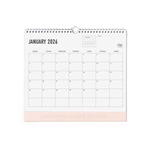 2026 Letts of London Conscious Wall Calendar, 300mm x 270mm, Rosewater