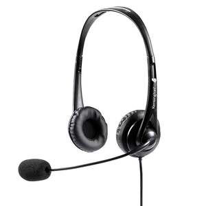 Kensington Stereo USB Headphones with Mic and Volume Control, Black