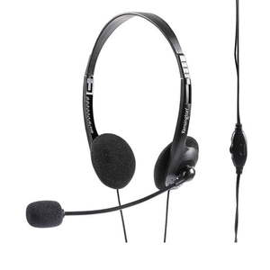 Kensington Light Weight Headphones with Microphone and Volume Control, Black