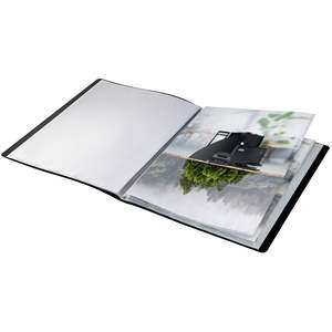 Leitz A4 Recycled Display Book, 20 Pockets, Black Cover