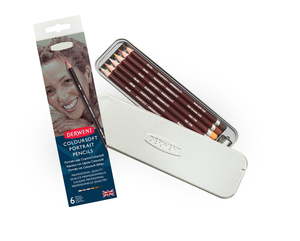 Derwent: Derwent Skintones Coloursoft Coloured Pencils in Metal Tin of 6 Pencils (2300217)